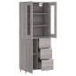 Highboard Grau Sonoma 69,5x34x180 cm Holzwerkstoff Highboard Grau Sonoma 69,5x34x180 cm Holzwerkstoff