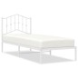 vidaXL Bettgestell mit Kopfteil Metall Weiß 90x190 cm vidaXL Bettgestell mit Kopfteil Metall Weiß 90x190 cm