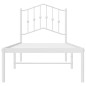 vidaXL Bettgestell mit Kopfteil Metall Weiß 90x190 cm vidaXL Bettgestell mit Kopfteil Metall Weiß 90x190 cm