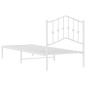 vidaXL Bettgestell mit Kopfteil Metall Weiß 90x190 cm vidaXL Bettgestell mit Kopfteil Metall Weiß 90x190 cm