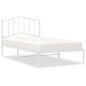 vidaXL Bettgestell mit Kopfteil Metall Weiß 100x190 cm vidaXL Bettgestell mit Kopfteil Metall Weiß 100x190 cm