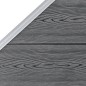 vidaXL WPC Zaun-Set 5 Quadrate + 1 Schräge 965x186 cm Grau vidaXL WPC Zaun-Set 5 Quadrate + 1 Schräge 965x186 cm Grau