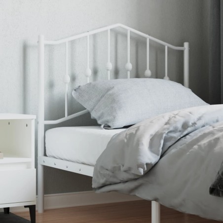 vidaXL Kopfteil Metall Weiß 90 cm