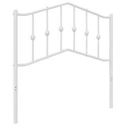 vidaXL Kopfteil Metall Weiß 90 cm