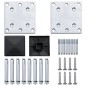 vidaXL WPC Zaun-Set 5 Quadrate + 1 Schräge 965x186 cm Grau vidaXL WPC Zaun-Set 5 Quadrate + 1 Schräge 965x186 cm Grau