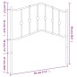 vidaXL Kopfteil Metall Weiß 90 cm vidaXL Kopfteil Metall Weiß 90 cm