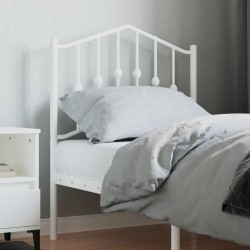 vidaXL Kopfteil Metall Weiß 75 cm