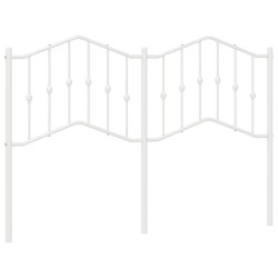 vidaXL Kopfteil Metall Weiß 135 cm