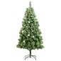 vidaXL Künstlicher Weihnachtsbaum Klappbar 150 LEDs & Kugeln 120 cm vidaXL Künstlicher Weihnachtsbaum Klappbar 150 LEDs & Kugeln 120 cm