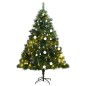 vidaXL Künstlicher Weihnachtsbaum Klappbar 150 LEDs & Kugeln 150 cm vidaXL Künstlicher Weihnachtsbaum Klappbar 150 LEDs & Kugeln 150 cm