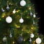 vidaXL Künstlicher Weihnachtsbaum Klappbar 150 LEDs & Kugeln 150 cm vidaXL Künstlicher Weihnachtsbaum Klappbar 150 LEDs & Kugeln 150 cm