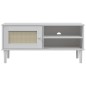 vidaXL TV-Schrank SENJA Rattan-Optik Weiß 106x40x49 cm Kiefernholz vidaXL TV-Schrank SENJA Rattan-Optik Weiß 106x40x49 cm Kiefernholz