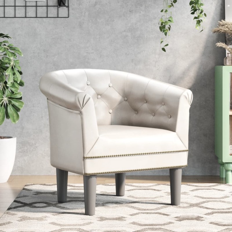 vidaXL Clubsessel Weiß Kunstleder vidaXL Clubsessel Weiß Kunstleder