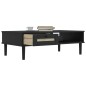 vidaXL Couchtisch SENJA Rattan-Optik Schwarz 100x55x33 cm Kiefernholz vidaXL Couchtisch SENJA Rattan-Optik Schwarz 100x55x33 cm Kiefernholz