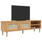 vidaXL TV-Schrank SENJA Rattan-Optik Braun 158x40x49 cm Kiefernholz vidaXL TV-Schrank SENJA Rattan-Optik Braun 158x40x49 cm Kiefernholz