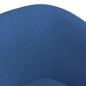 vidaXL Clubsessel mit Fußhocker Blau Stoff vidaXL Clubsessel mit Fußhocker Blau Stoff