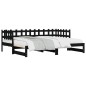 vidaXL Tagesbett Ausziehbar Schwarz 2x(80x200) cm Massivholz Kiefer vidaXL Tagesbett Ausziehbar Schwarz 2x(80x200) cm Massivholz Kiefer