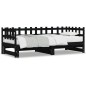 vidaXL Tagesbett Ausziehbar Schwarz 2x(80x200) cm Massivholz Kiefer vidaXL Tagesbett Ausziehbar Schwarz 2x(80x200) cm Massivholz Kiefer