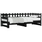 vidaXL Tagesbett Ausziehbar Schwarz 2x(80x200) cm Massivholz Kiefer vidaXL Tagesbett Ausziehbar Schwarz 2x(80x200) cm Massivholz Kiefer