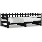 vidaXL Tagesbett Ausziehbar Schwarz 2x(90x190) cm Massivholz Kiefer vidaXL Tagesbett Ausziehbar Schwarz 2x(90x190) cm Massivholz Kiefer