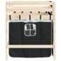 vidaXL Kinderhochbett mit Vorhängen Weiß Schwarz 90x190 cm Kiefernholz vidaXL Kinderhochbett mit Vorhängen Weiß Schwarz 90x190 cm Kiefernholz