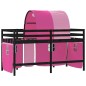 vidaXL Kinderhochbett mit Tunnel Rosa 80x200 cm Massivholz Kiefer vidaXL Kinderhochbett mit Tunnel Rosa 80x200 cm Massivholz Kiefer