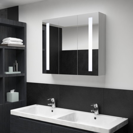 vidaXL LED-Spiegelschrank 89x14x62 cm