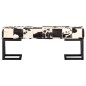 vidaXL Sitzbank 110 cm Schwarz Patchwork Echtes Ziegenleder vidaXL Sitzbank 110 cm Schwarz Patchwork Echtes Ziegenleder