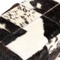 vidaXL Sitzbank 110 cm Schwarz Patchwork Echtes Ziegenleder vidaXL Sitzbank 110 cm Schwarz Patchwork Echtes Ziegenleder