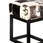 vidaXL Sitzbank 110 cm Schwarz Patchwork Echtes Ziegenleder vidaXL Sitzbank 110 cm Schwarz Patchwork Echtes Ziegenleder