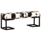 vidaXL Sitzbank 110 cm Schwarz Patchwork Echtes Ziegenleder vidaXL Sitzbank 110 cm Schwarz Patchwork Echtes Ziegenleder