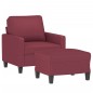 vidaXL Sessel mit Hocker Weinrot 60 cm Stoff vidaXL Sessel mit Hocker Weinrot 60 cm Stoff