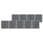 vidaXL Gartenzaun WPC 1564x186 cm Grau vidaXL Gartenzaun WPC 1564x186 cm Grau