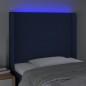 vidaXL LED Kopfteil Blau 93x16x118/128 cm Stoff vidaXL LED Kopfteil Blau 93x16x118/128 cm Stoff