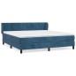 vidaXL Boxspringbett mit Matratze Dunkelblau 160x200 cm Samt vidaXL Boxspringbett mit Matratze Dunkelblau 160x200 cm Samt