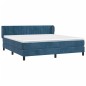 vidaXL Boxspringbett mit Matratze Dunkelblau 160x200 cm Samt vidaXL Boxspringbett mit Matratze Dunkelblau 160x200 cm Samt