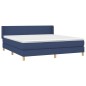vidaXL Boxspringbett mit Matratze Blau 180x200 cm Stoff vidaXL Boxspringbett mit Matratze Blau 180x200 cm Stoff