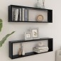 vidaXL Würfelregale 2 Stk. Schwarz 100x15x30 cm Holzwerkstoff vidaXL Würfelregale 2 Stk. Schwarz 100x15x30 cm Holzwerkstoff