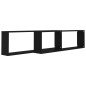 vidaXL Würfelregale 2 Stk. Schwarz 100x15x30 cm Holzwerkstoff vidaXL Würfelregale 2 Stk. Schwarz 100x15x30 cm Holzwerkstoff