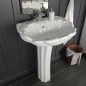 vidaXL Freistehendes Waschbecken mit Säule Keramik Weiß 580x510x200 mm vidaXL Freistehendes Waschbecken mit Säule Keramik Weiß 580x510x200 mm