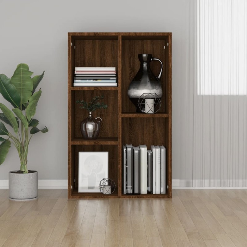 vidaXL Bücherregal/Sideboard Braun Eiche 50x25x80 cm Holzwerkstoff vidaXL Bücherregal/Sideboard Braun Eiche 50x25x80 cm Holzwerkstoff