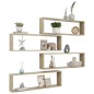 vidaXL Würfelregale 4 Stk. Sonoma-Eiche 100x15x30 cm Holzwerkstoff vidaXL Würfelregale 4 Stk. Sonoma-Eiche 100x15x30 cm Holzwerkstoff