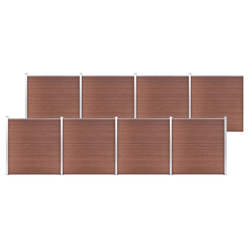 Gartenzaun WPC 1391x186 cm Braun Gartenzaun WPC 1391x186 cm Braun
