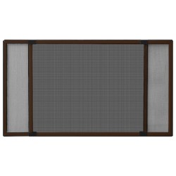 vidaXL Ausziehbarer Insektenschutz für Fenster Braun (75-143)x50 cm