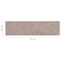 vidaXL Selbstklebende Treppenmatten 15 Stk. Rechteckig 76x20 cm Creme vidaXL Selbstklebende Treppenmatten 15 Stk. Rechteckig 76x20 cm Creme