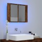 vidaXL LED-Spiegelschrank Räuchereiche 60x12x45 cm Holzwerkstoff vidaXL LED-Spiegelschrank Räuchereiche 60x12x45 cm Holzwerkstoff