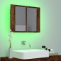 vidaXL LED-Spiegelschrank Räuchereiche 60x12x45 cm Holzwerkstoff vidaXL LED-Spiegelschrank Räuchereiche 60x12x45 cm Holzwerkstoff