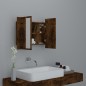 vidaXL LED-Spiegelschrank Räuchereiche 60x12x45 cm Holzwerkstoff vidaXL LED-Spiegelschrank Räuchereiche 60x12x45 cm Holzwerkstoff