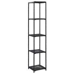 vidaXL Lagerregal Schwarz 30 x 30 x 150 cm Poly Rattan