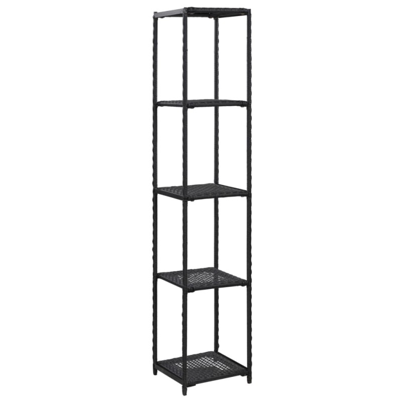 vidaXL Lagerregal Schwarz 30 x 30 x 150 cm Poly Rattan vidaXL Lagerregal Schwarz 30 x 30 x 150 cm Poly Rattan